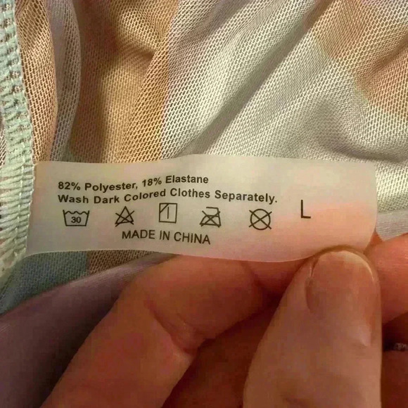 Women’s Purple&Teal See Through Pants - Picture 4 of 8